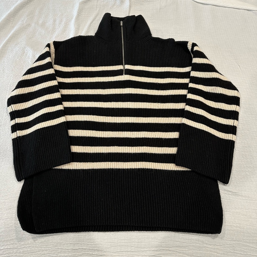H&M Quarter Zip Turtleneck Sweater